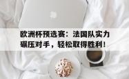金年会手机app-欧洲杯预选赛：法国队实力碾压对手，轻松取得胜利！